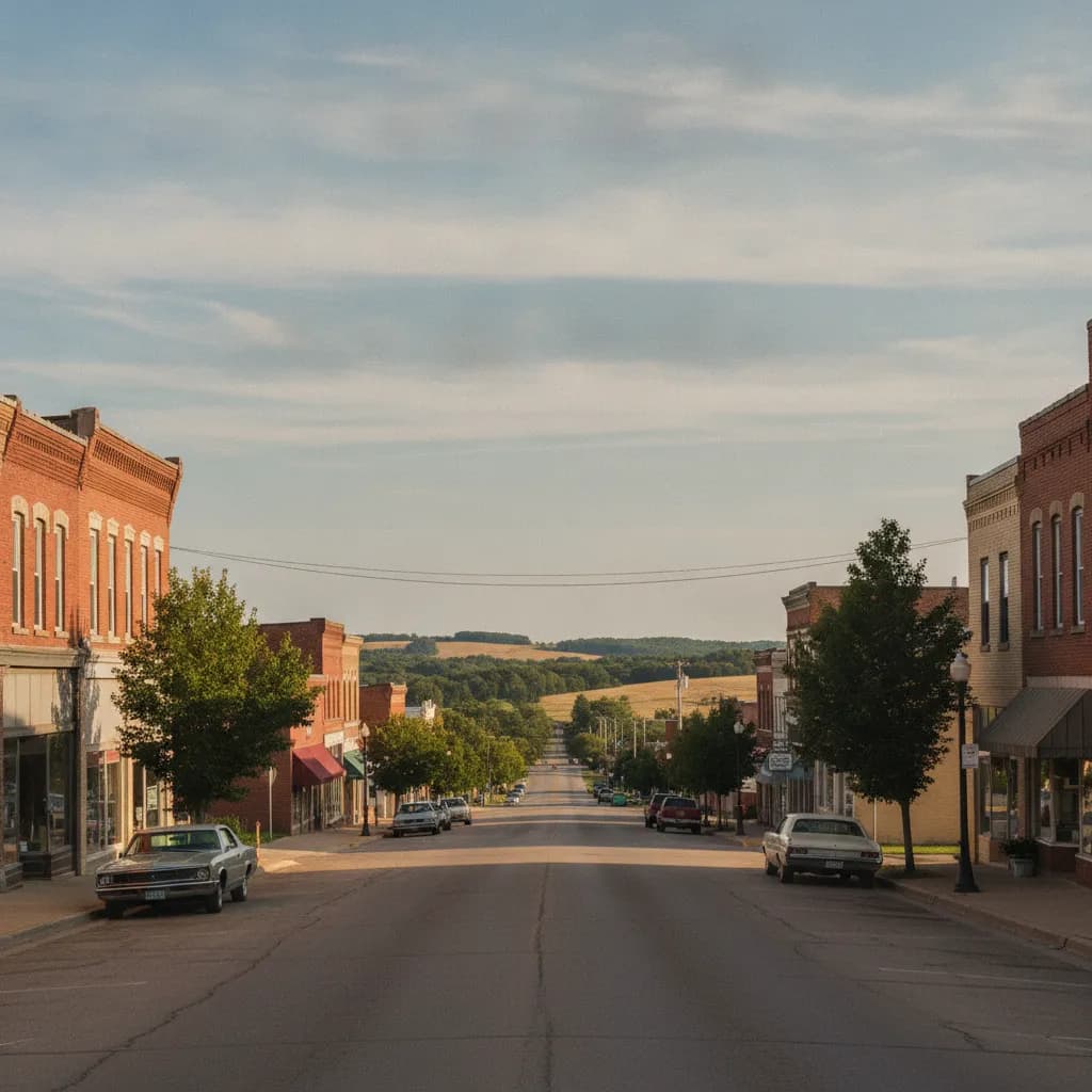 View of Baldwin City, KS