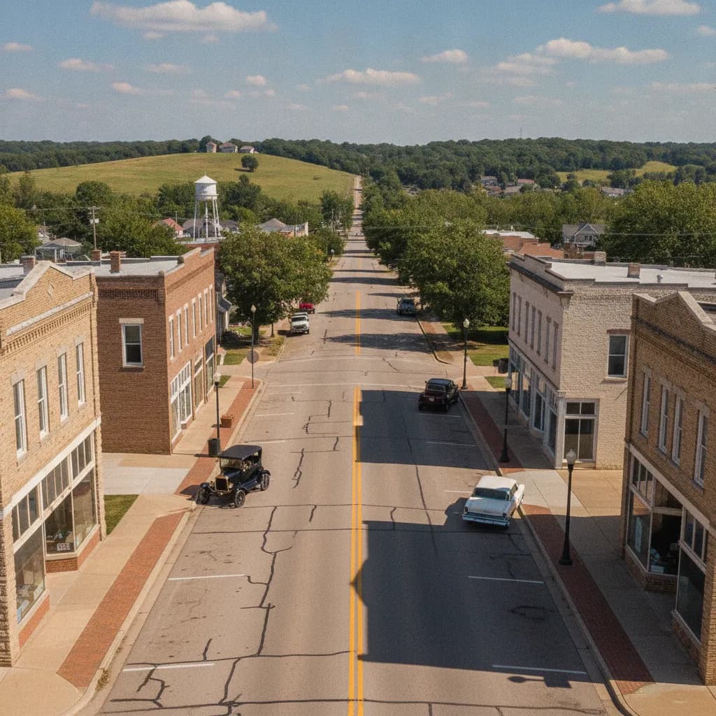 View of Baxter Springs, KS