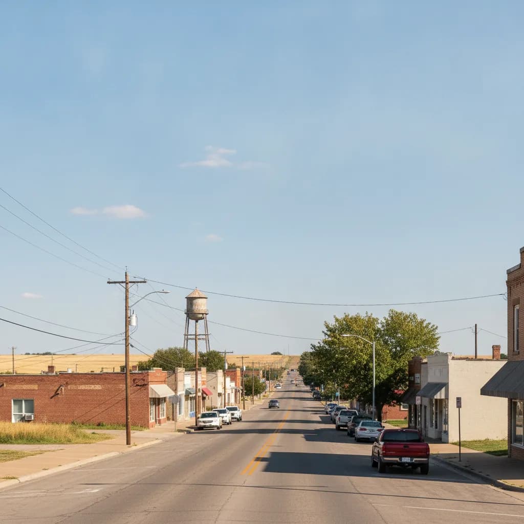 View of Hugoton, KS