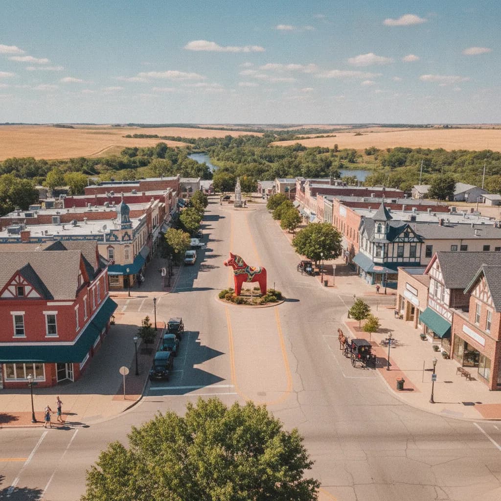View of Lindsborg, KS
