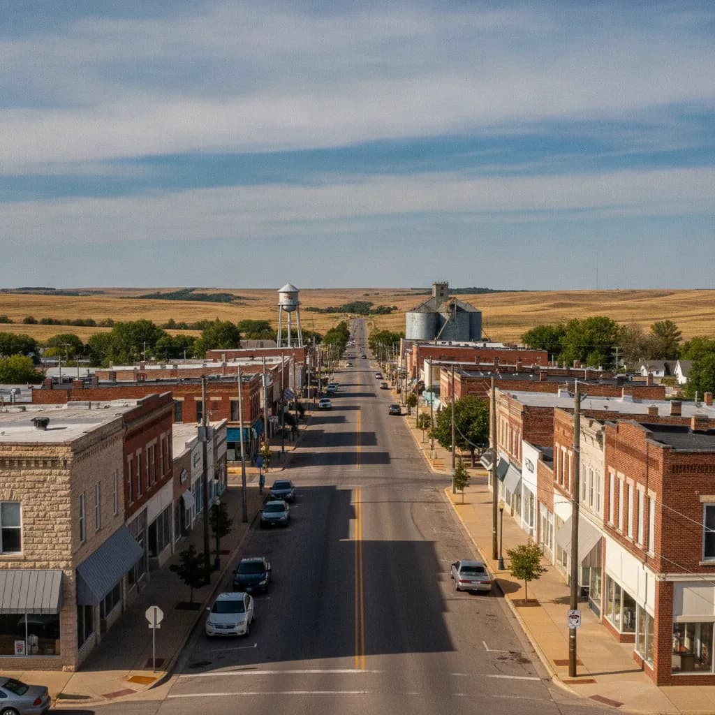 View of Russell, KS