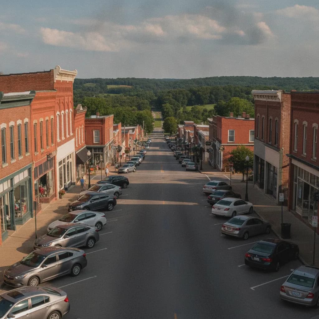 View of Harrodsburg, KY