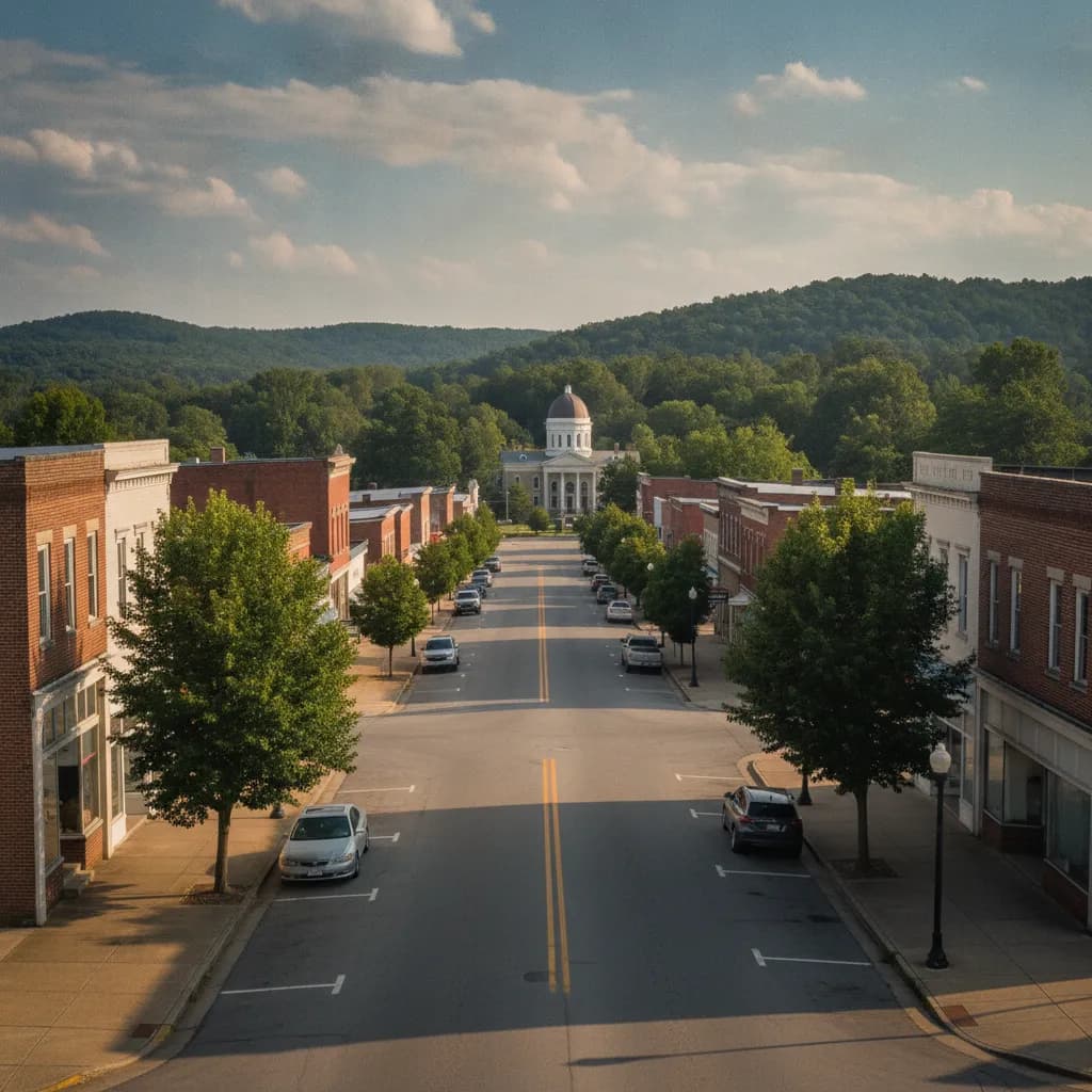 View of Monticello, KY