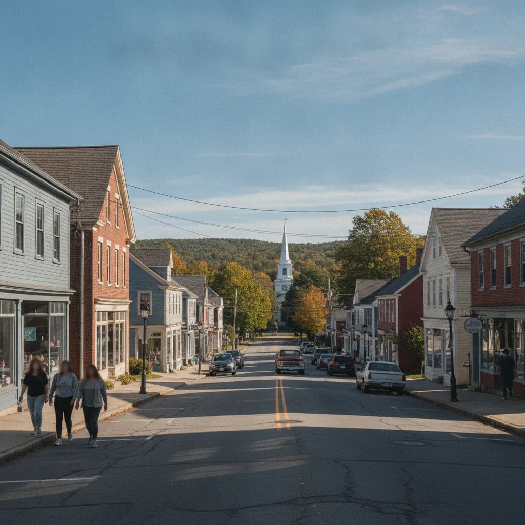 View of Bliss Corner, MA
