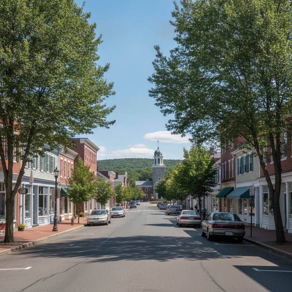 View of Mansfield, MA