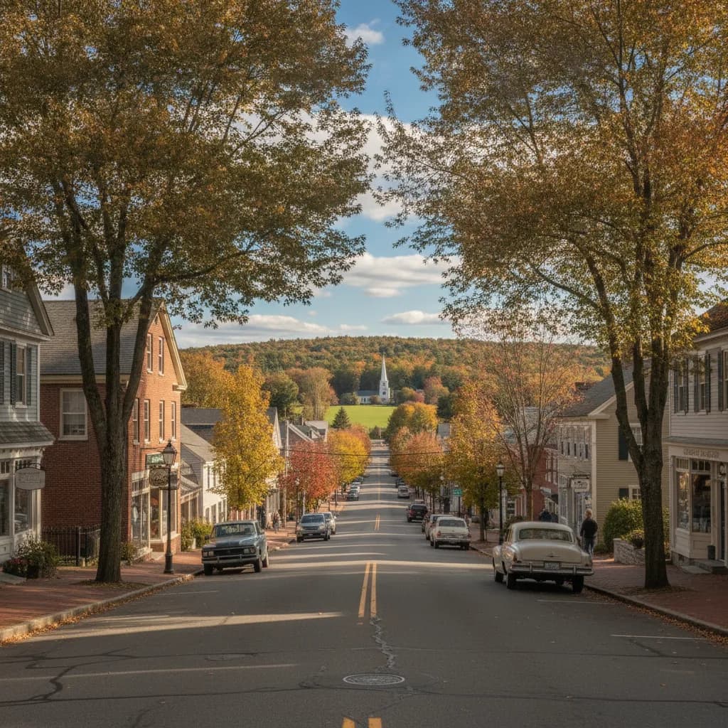 View of Medfield, MA