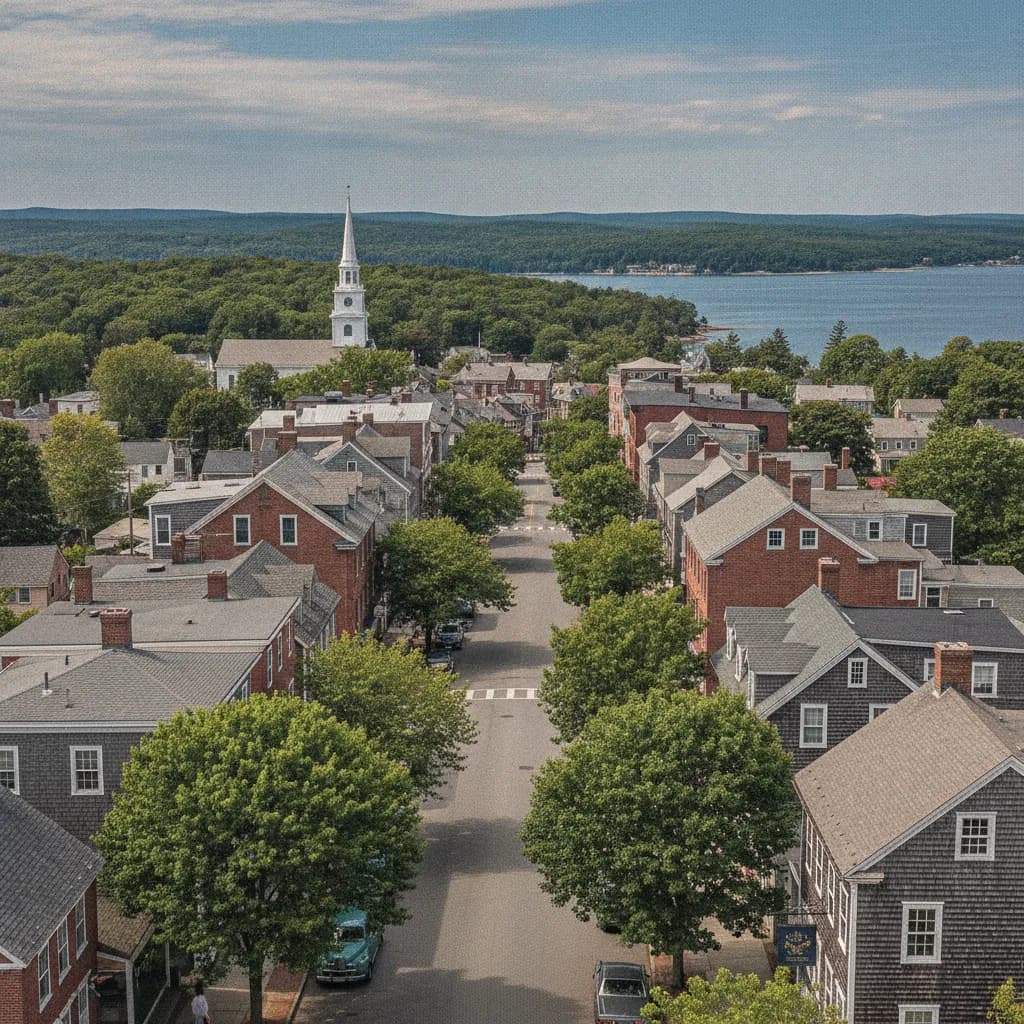 View of North Plymouth, MA