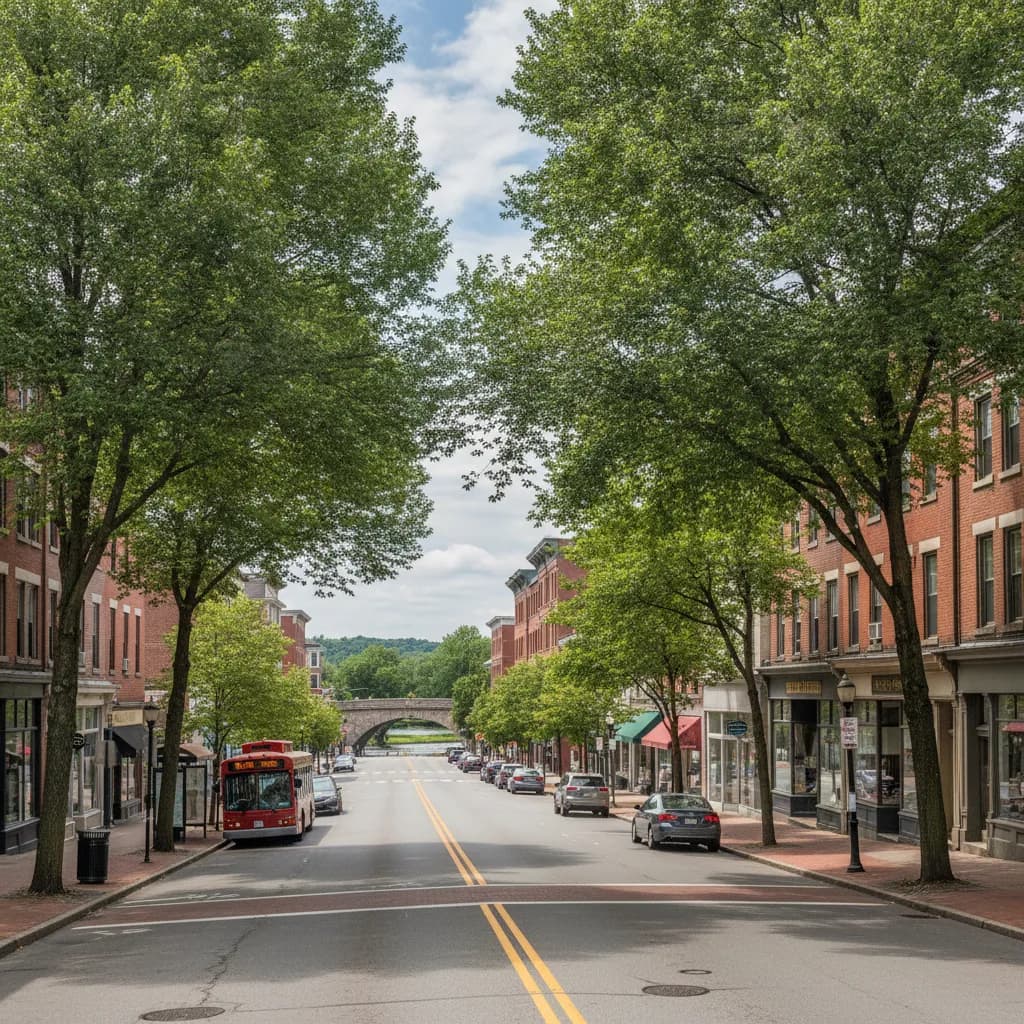 View of Watertown Town, MA