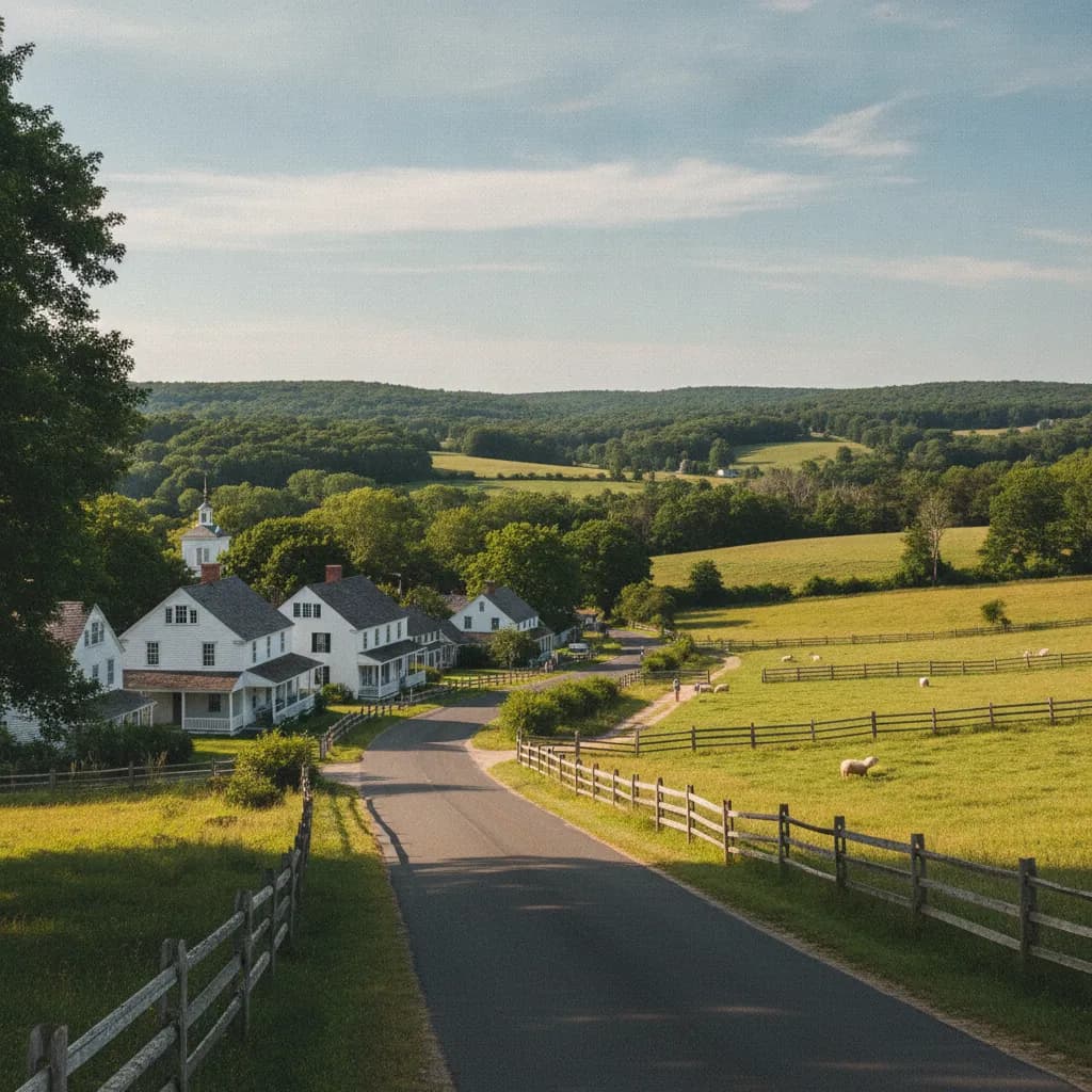 View of West Tisbury, MA