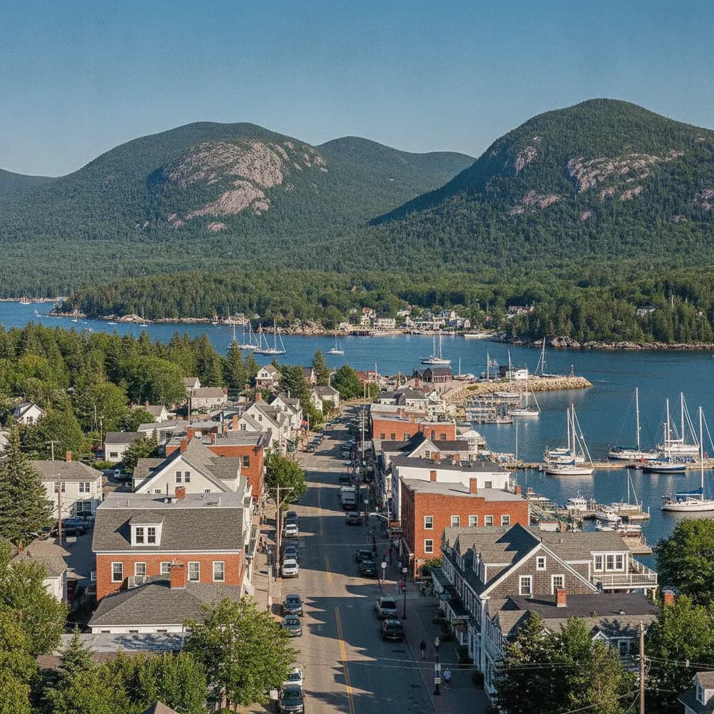 View of Bar Harbor, ME