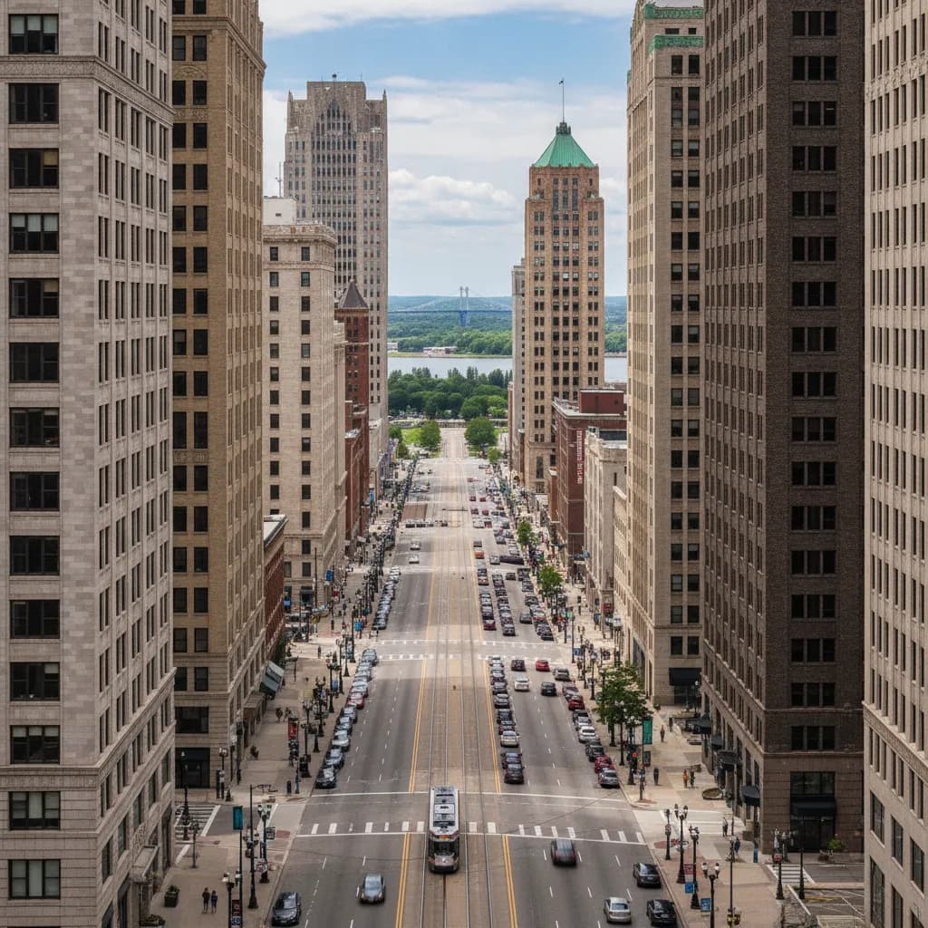 View of Detroit, MI