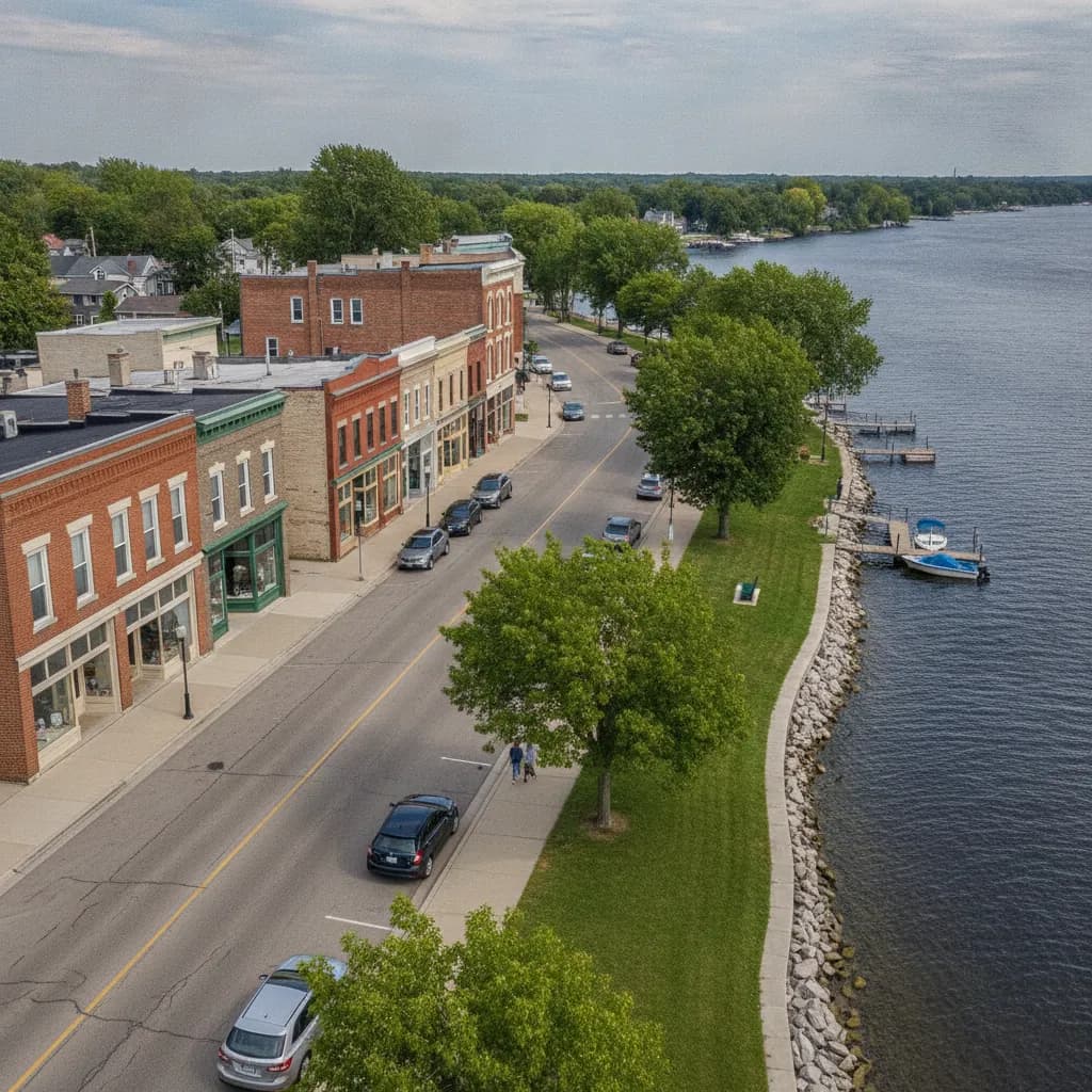 View of Marine City, MI