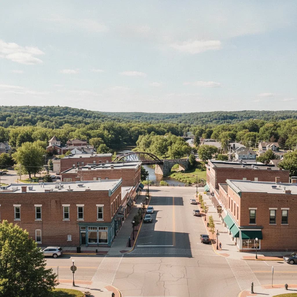 View of Cannon Falls, MN