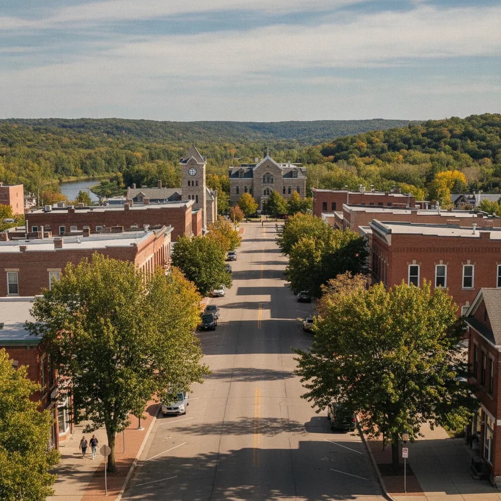 View of Faribault, MN