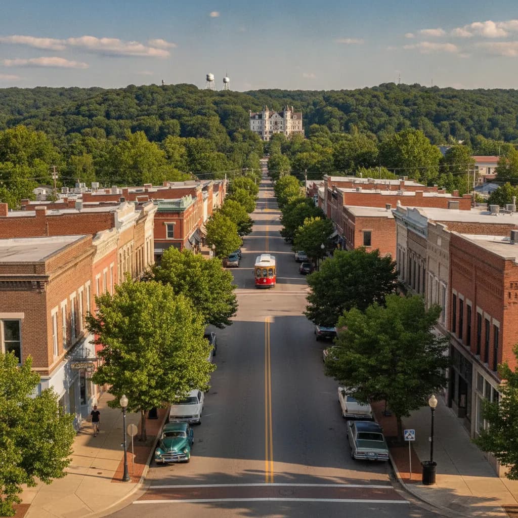 View of Excelsior Springs, MO