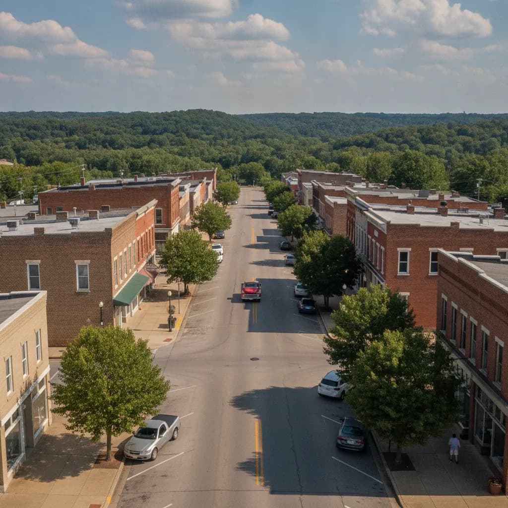 View of Glasgow Village, MO
