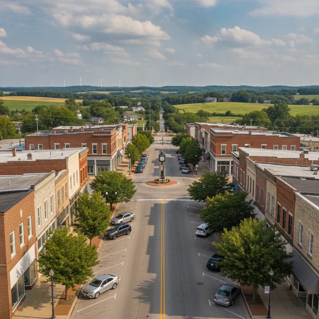 View of Grain Valley, MO