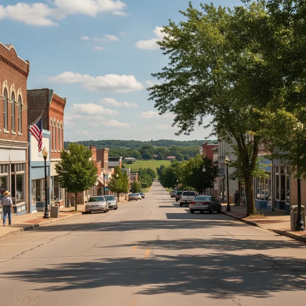 View of Higginsville, MO