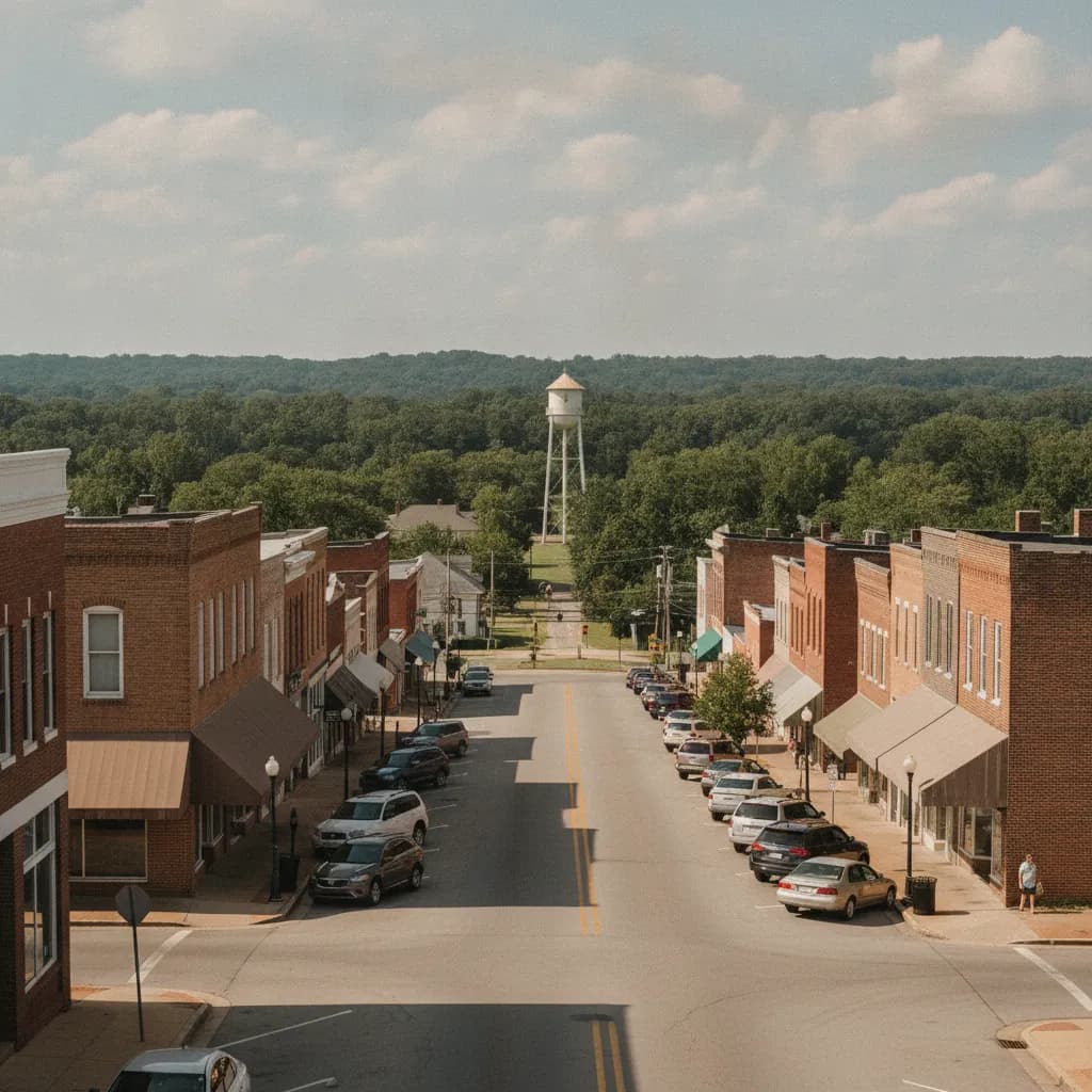 View of Kosciusko, MS
