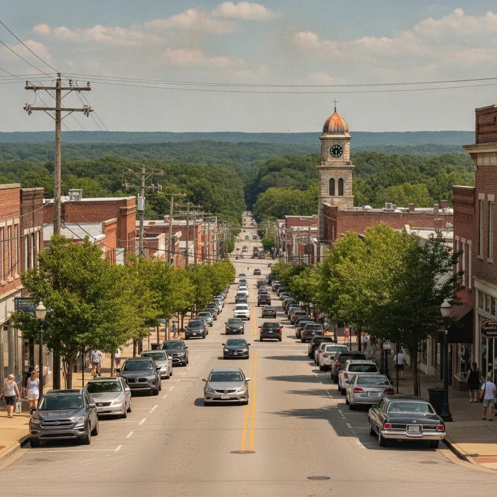 View of Meridian, MS
