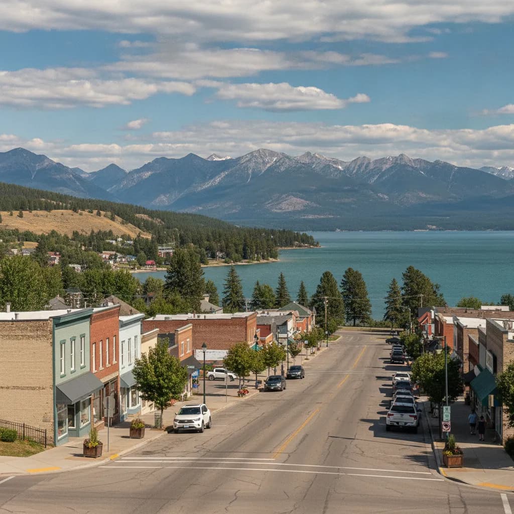 View of Polson, MT