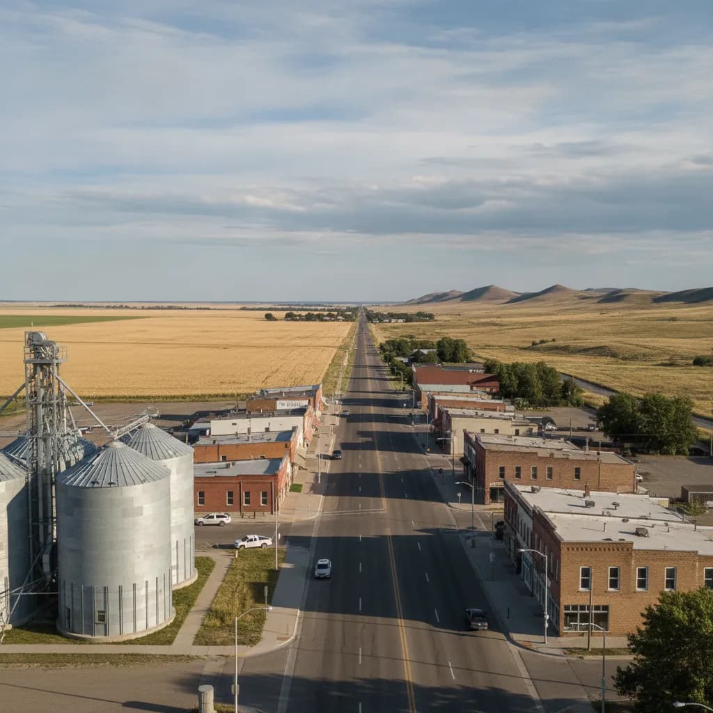 View of Sidney, MT