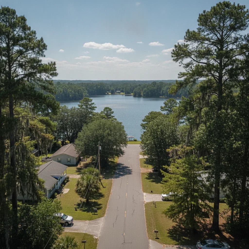 View of Boiling Spring Lakes, NC