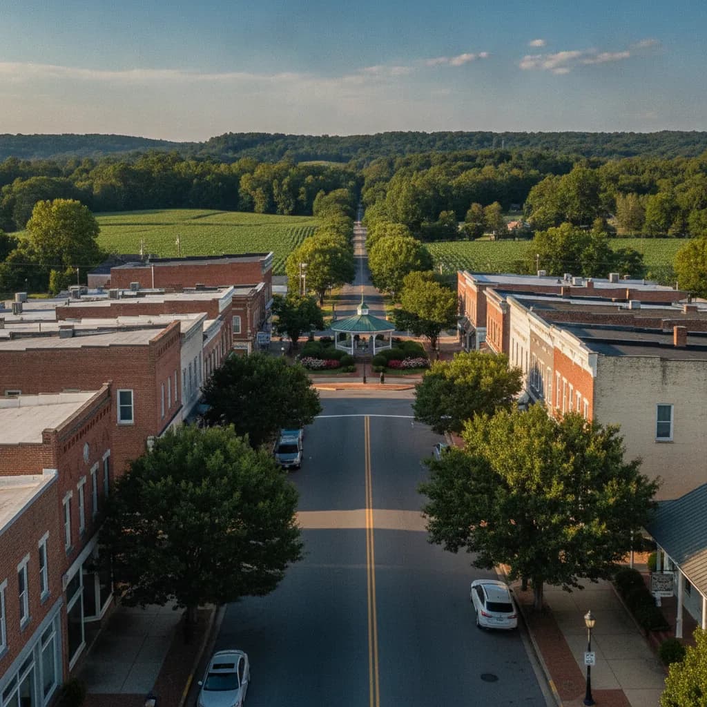 View of Gibsonville, NC