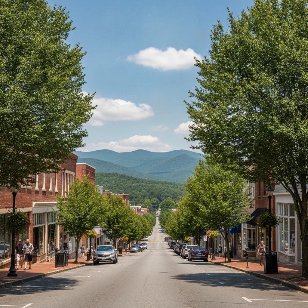 View of Hendersonville, NC