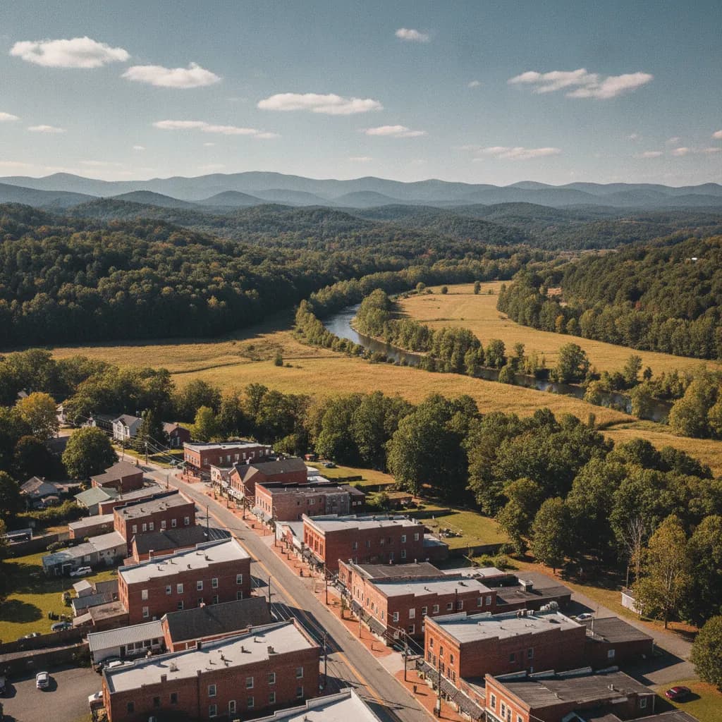 View of Mills River, NC