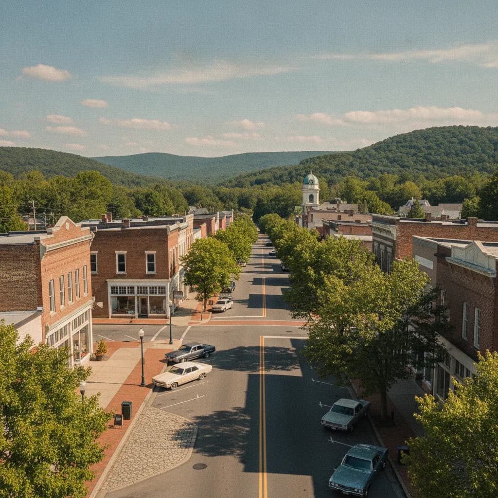 View of Valdese, NC