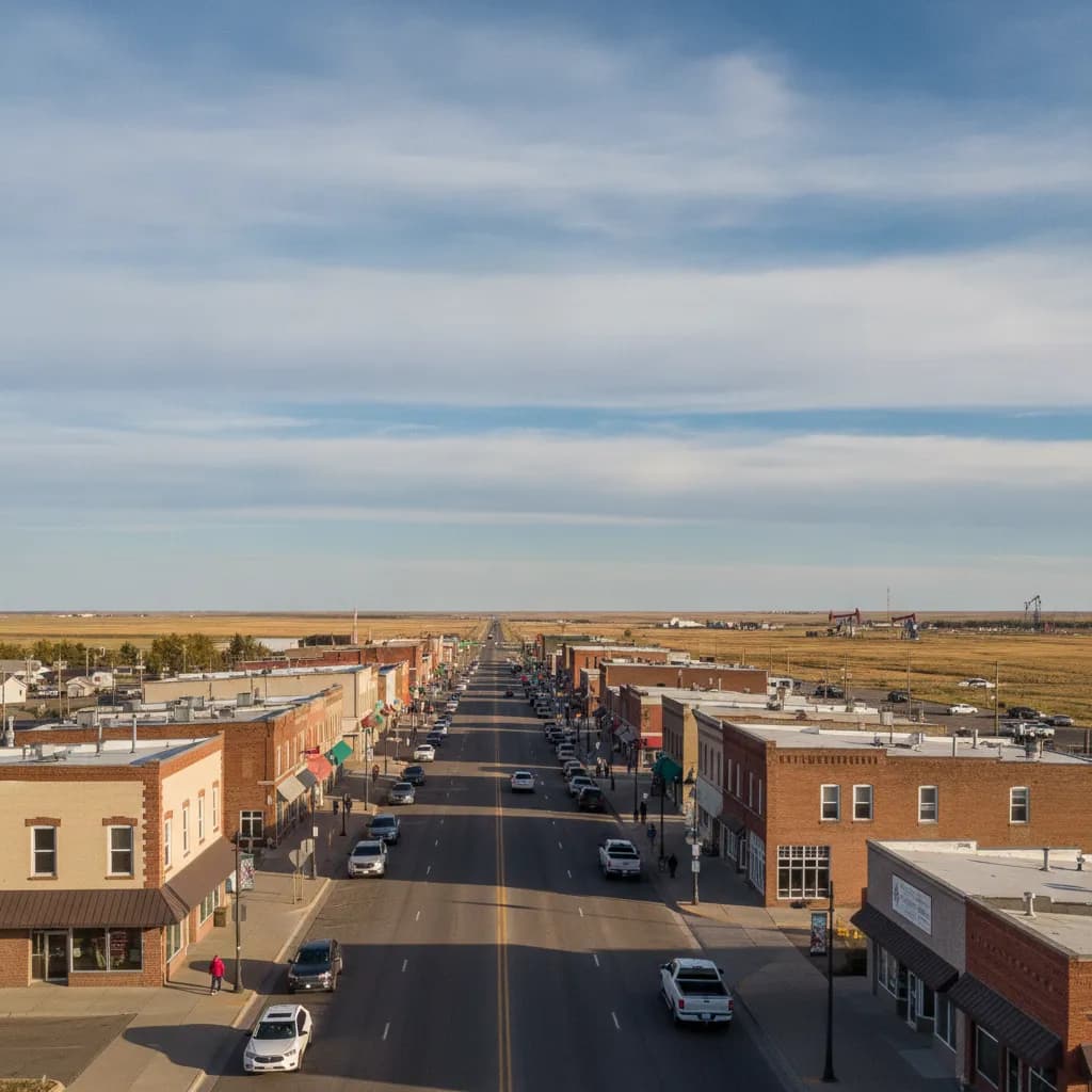 View of Williston, ND