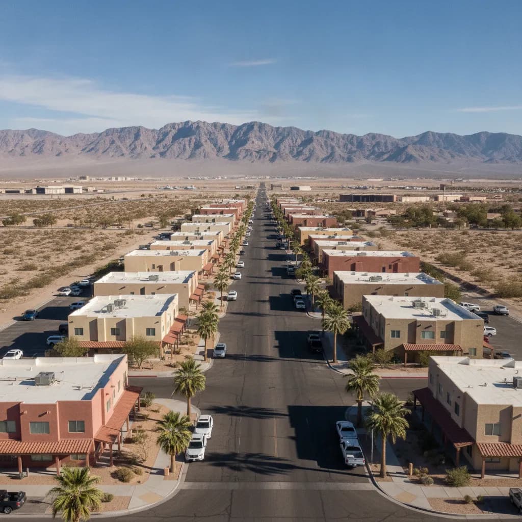View of Nellis AFB, NV