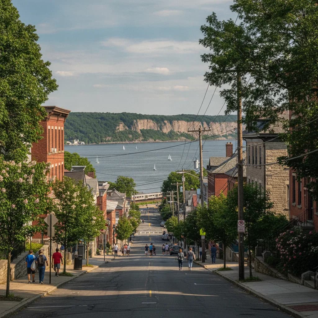 View of Hastings-on-Hudson, NY