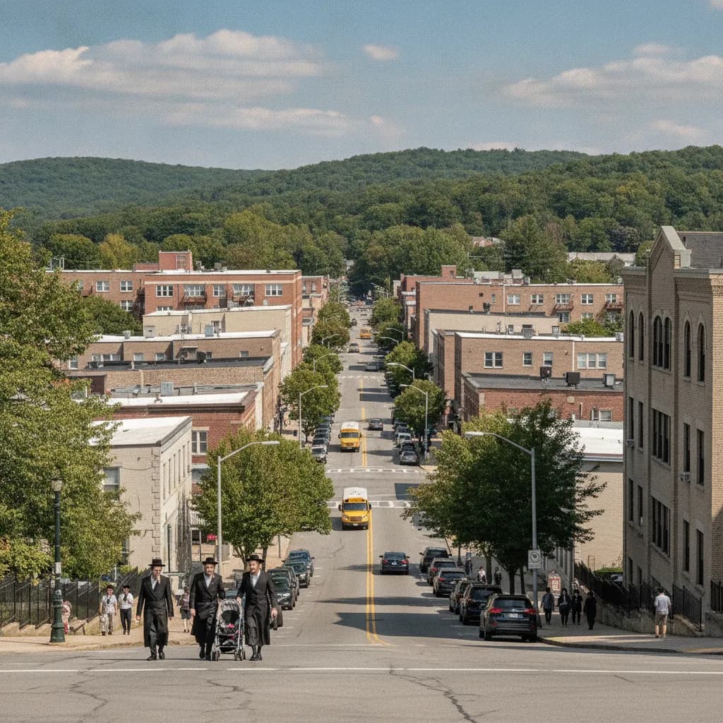 View of Kiryas Joel, NY
