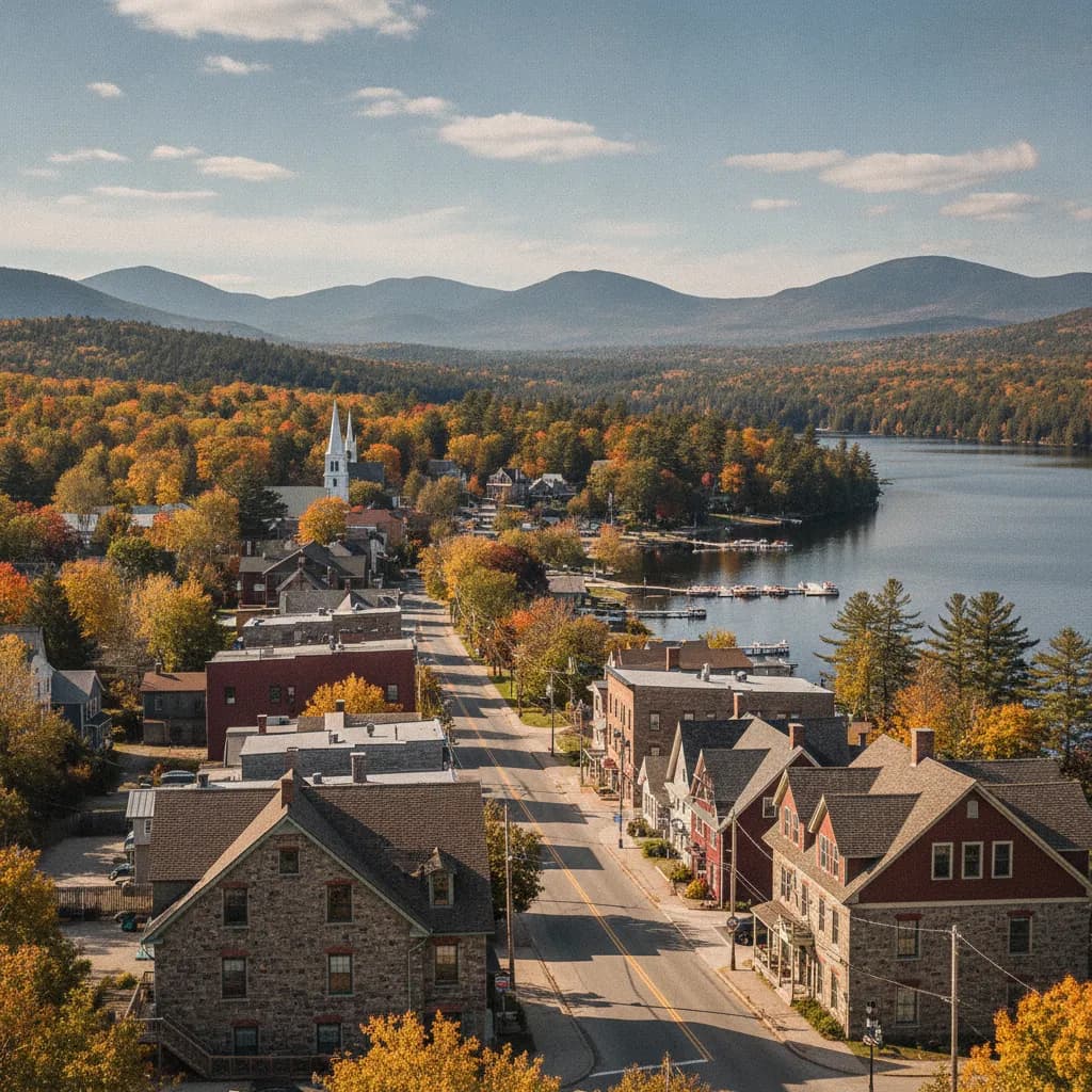 View of Saranac Lake, NY
