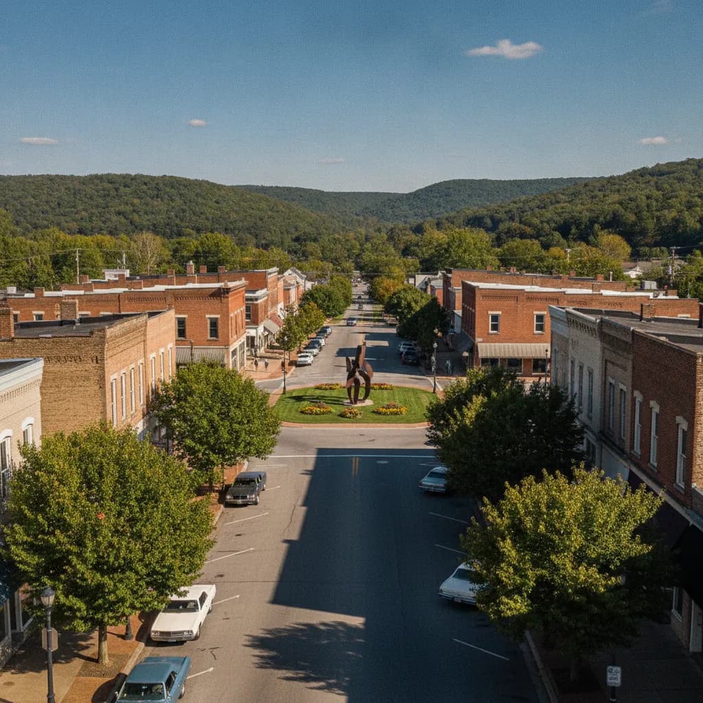 View of Nelsonville, OH