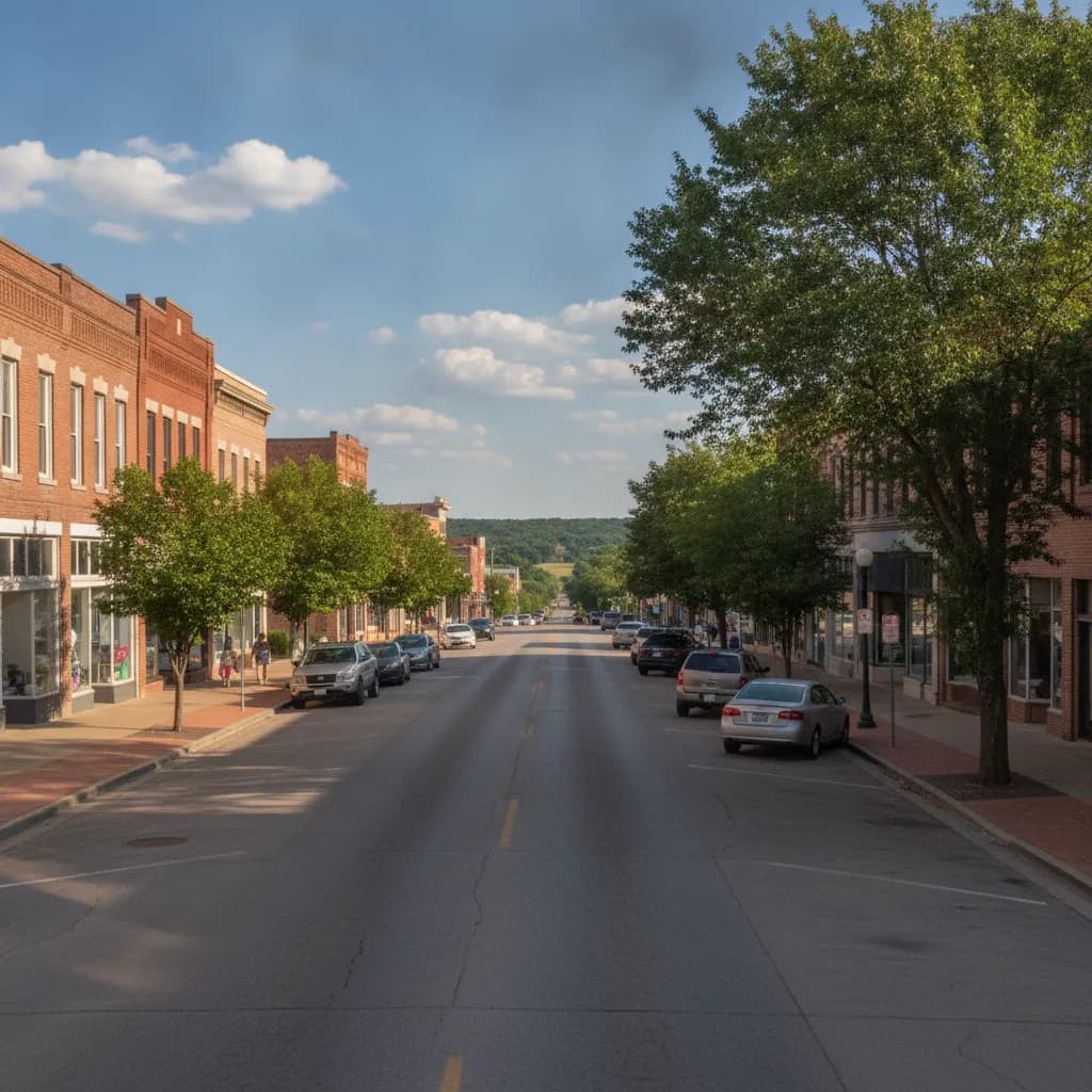 View of Okmulgee, OK