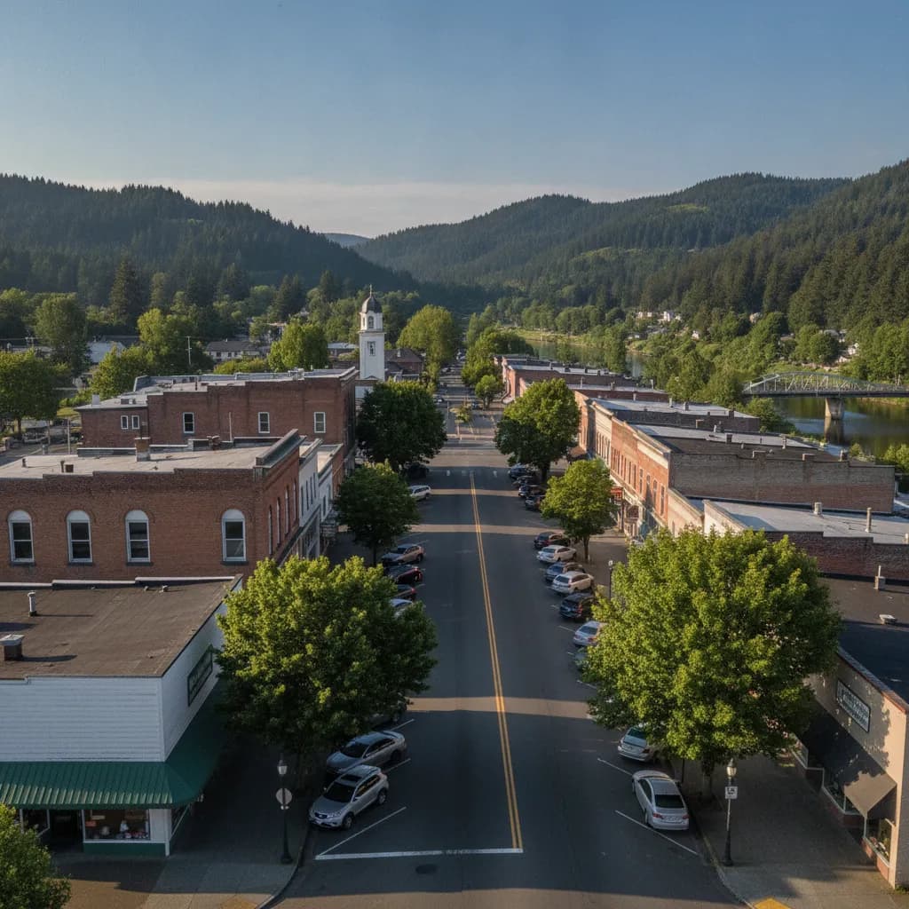 View of Coquille, OR