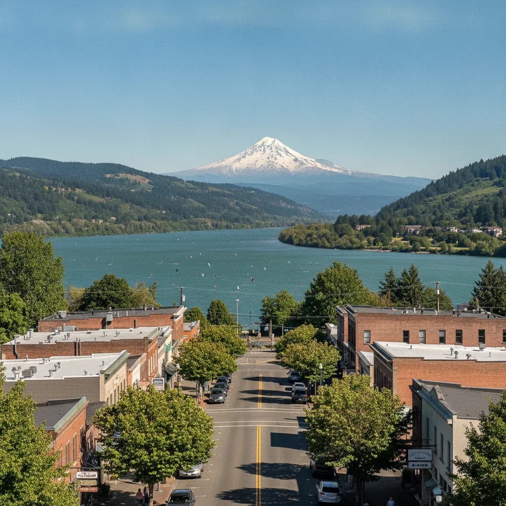 View of Hood River, OR