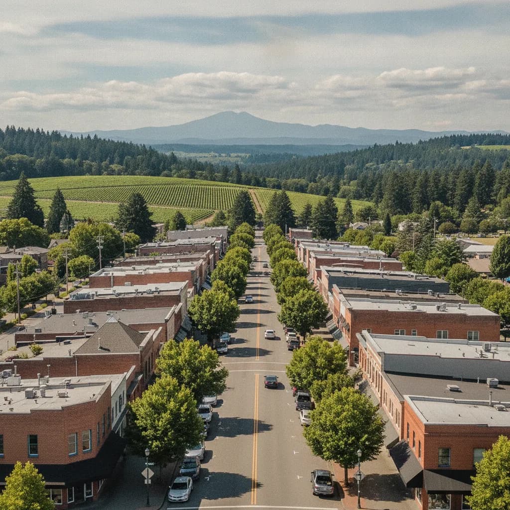 View of Newberg, OR