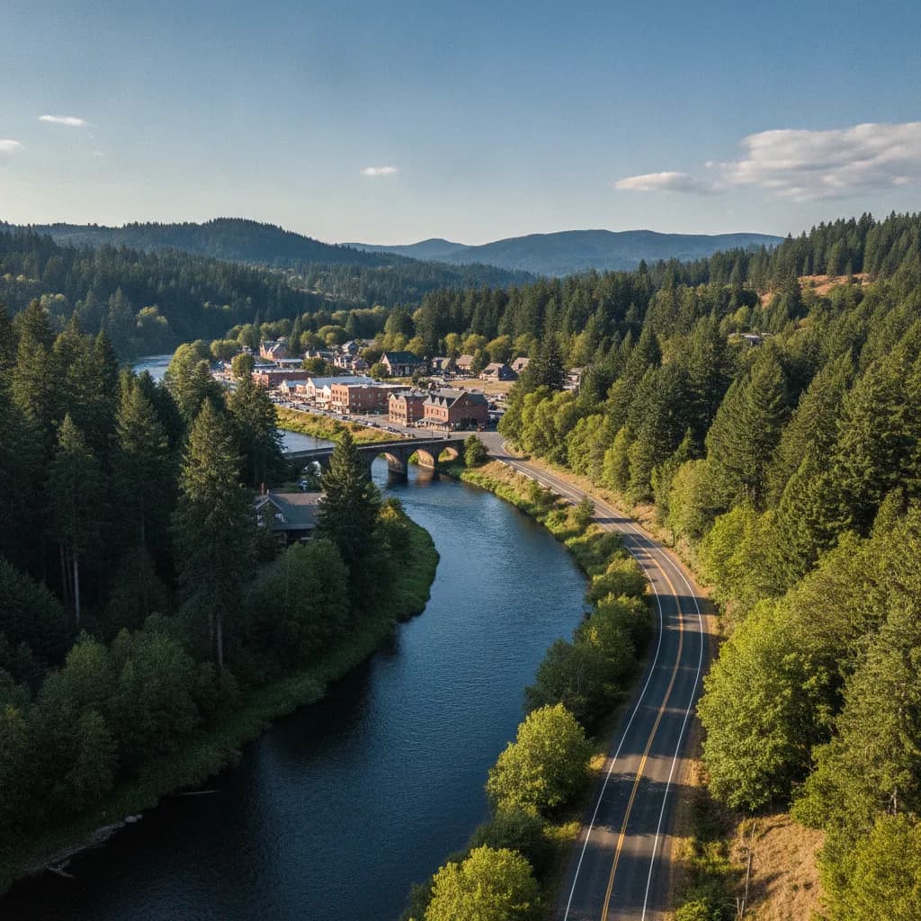 View of River Road, OR