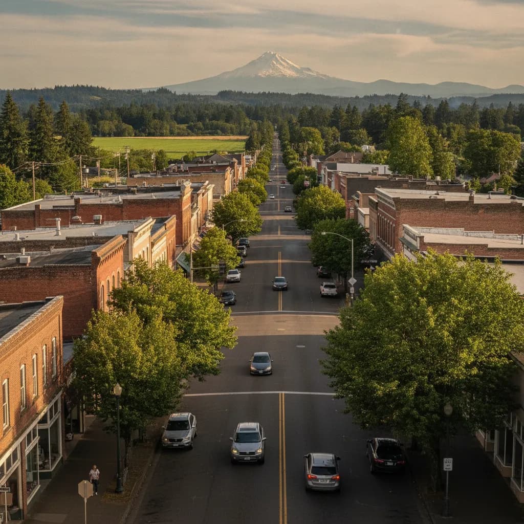 View of Woodburn, OR