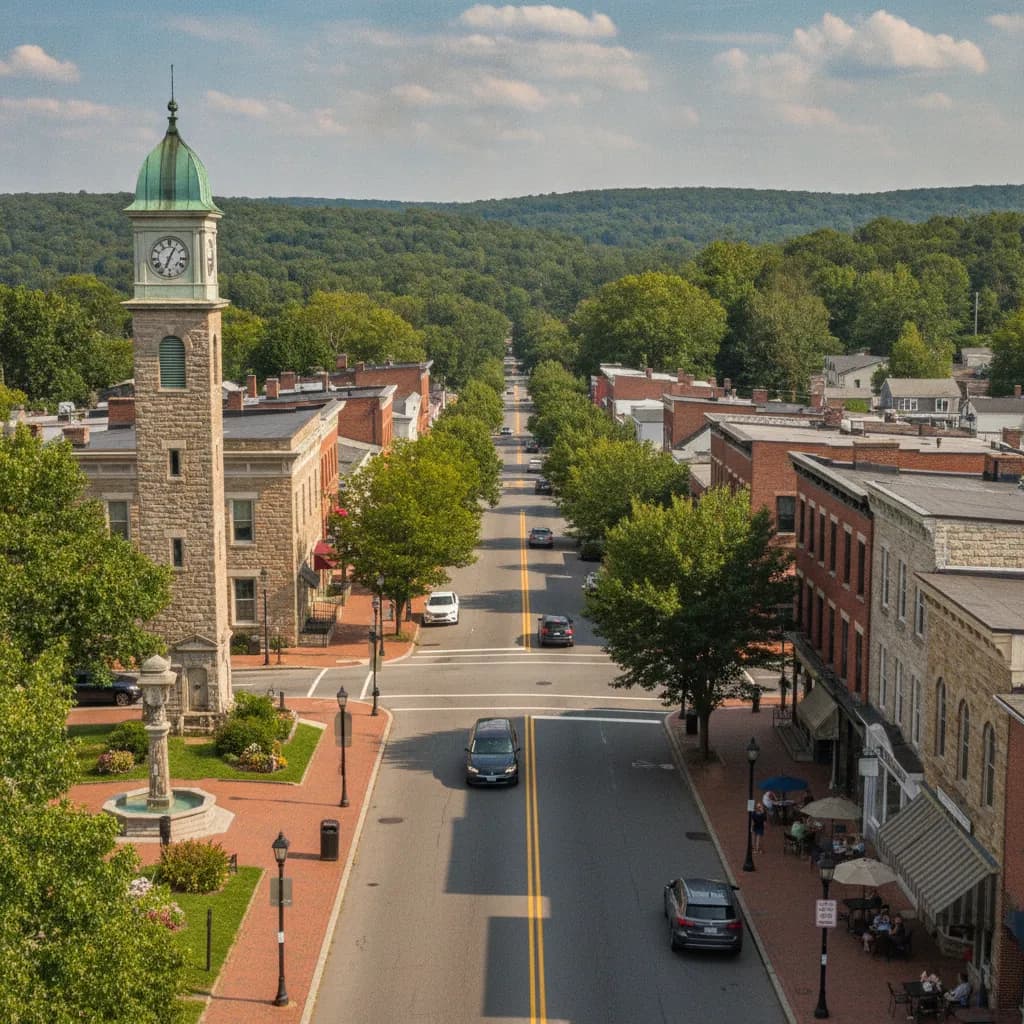 View of Broomall, PA