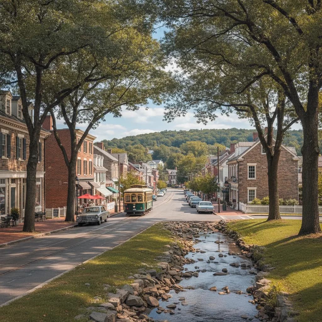 View of Oak Lane, PA