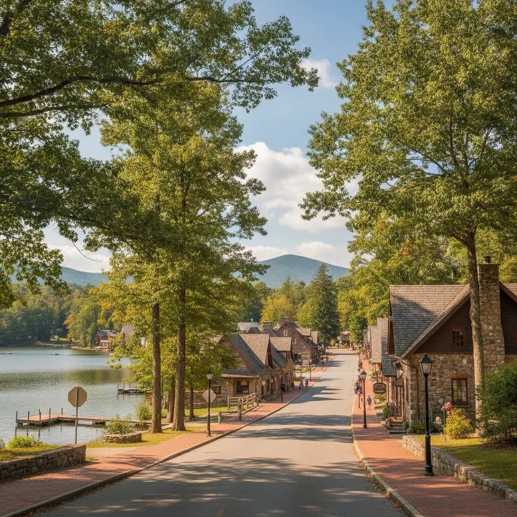 View of Pocono Woodland Lakes, PA