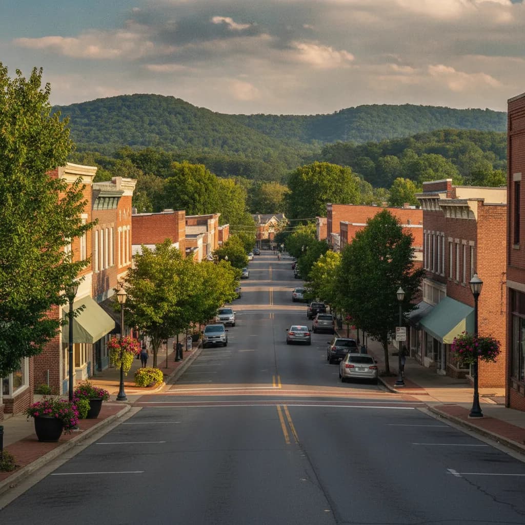 View of Ashland City, TN