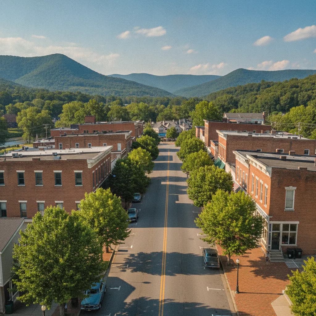 View of Erwin, TN