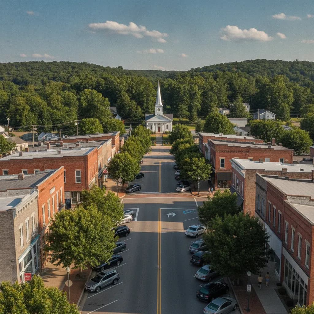 View of Hohenwald, TN