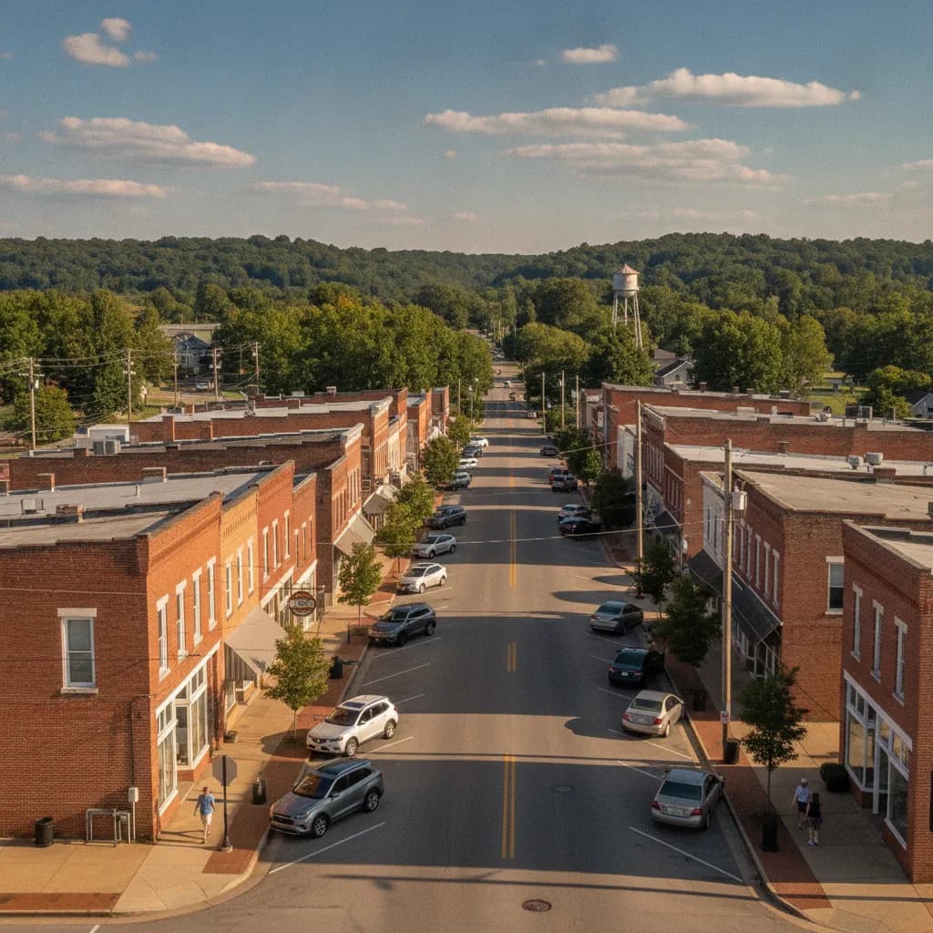 View of Mount Pleasant, TN
